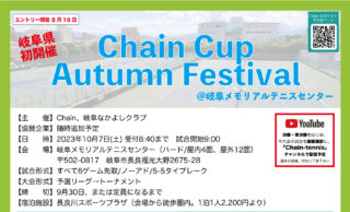 【結果】10/7：Chain Cup Autumn Festival＠岐阜