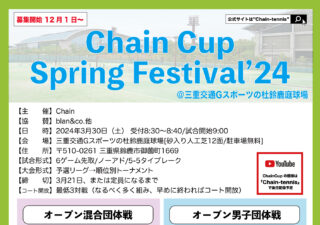 【受付中】3月30日：Chain Cup Spring Festival＠三重