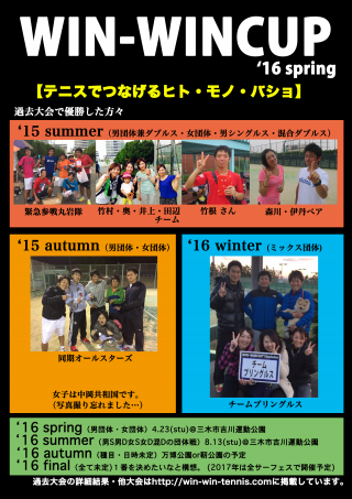 【結果】WIN-WINCUP’16 spring