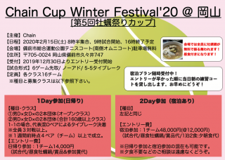 Chain Cup Winter Festival’20＠岡山