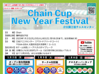 【終了】1月2,3,8日：Chain Cup New Year Festival