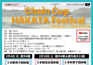 【終了】2月4日・10日：Chain Cup HAKATA Festival’24＠福岡
